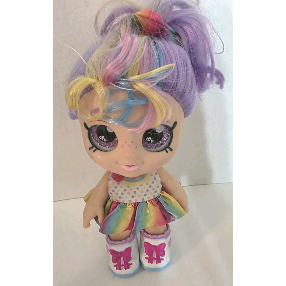 Kindi Kids RAINBOW KATE 10" Toddler Doll Fun Time Friends Doll Purple Hair